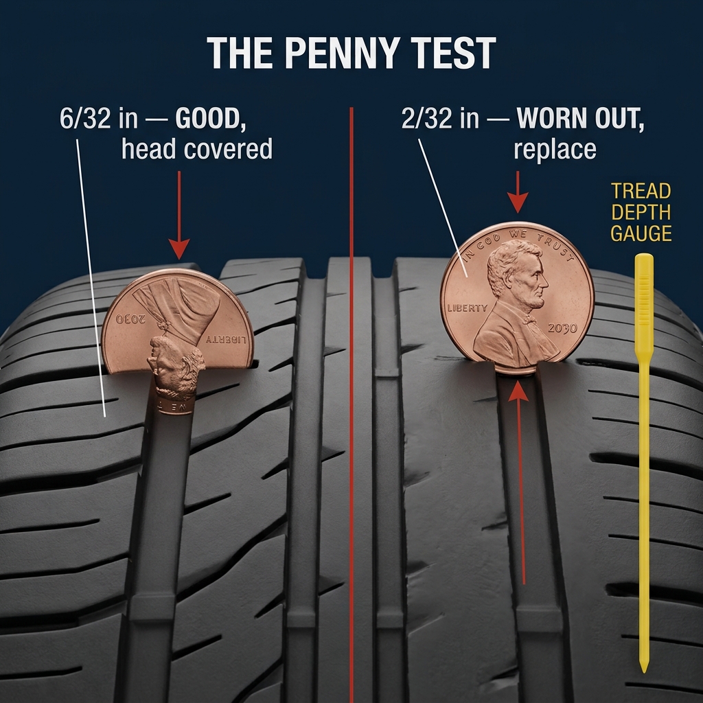 The penny tire test